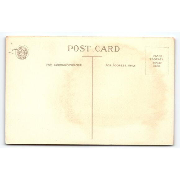 Vintage Christmas Postcard Winter Trees & Holiday Greeting Wolf Adv Co. - Picture 2 of 2